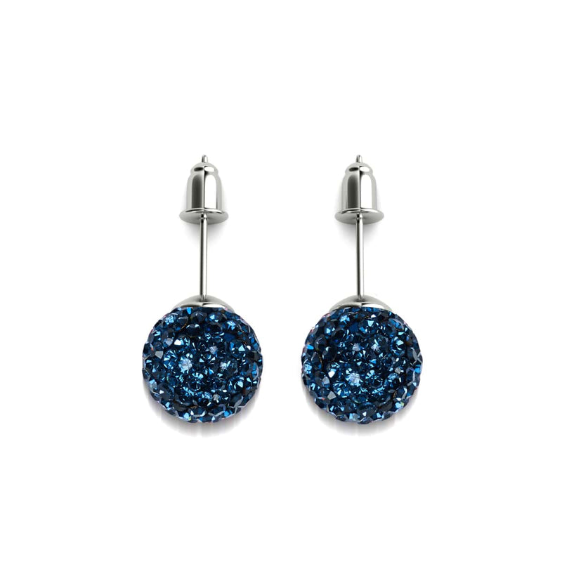 Cristal de saphir | Argent sterling .925 | Boucles d'oreilles Kikiballa