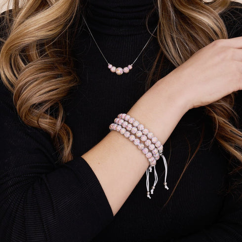 Cristal de confettis | Argent sterling .925 | Collier Fermoir Infini Kikiballa