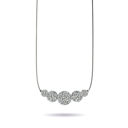 Cristal blanc d'hiver | Argent sterling .925 | Collier Fermoir Infini Kikiballa
