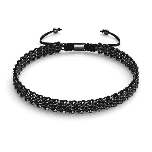 Noir x Gunmetal | Liens Kismet | Collier ras du cou