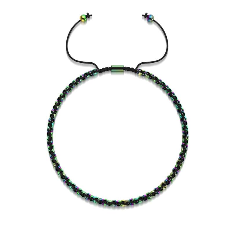 Noir x Argent Licorne | Liens Kismet | Collier ras du cou