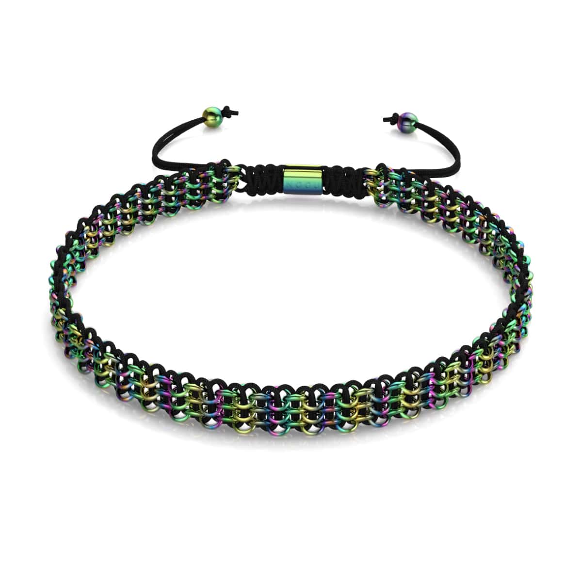 Noir x Argent Licorne | Liens Kismet | Collier ras du cou