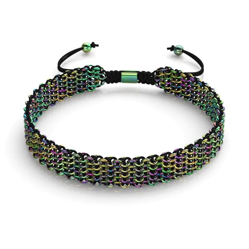 Noir x Argent Licorne | Liens Kismet | Collier ras du cou de luxe