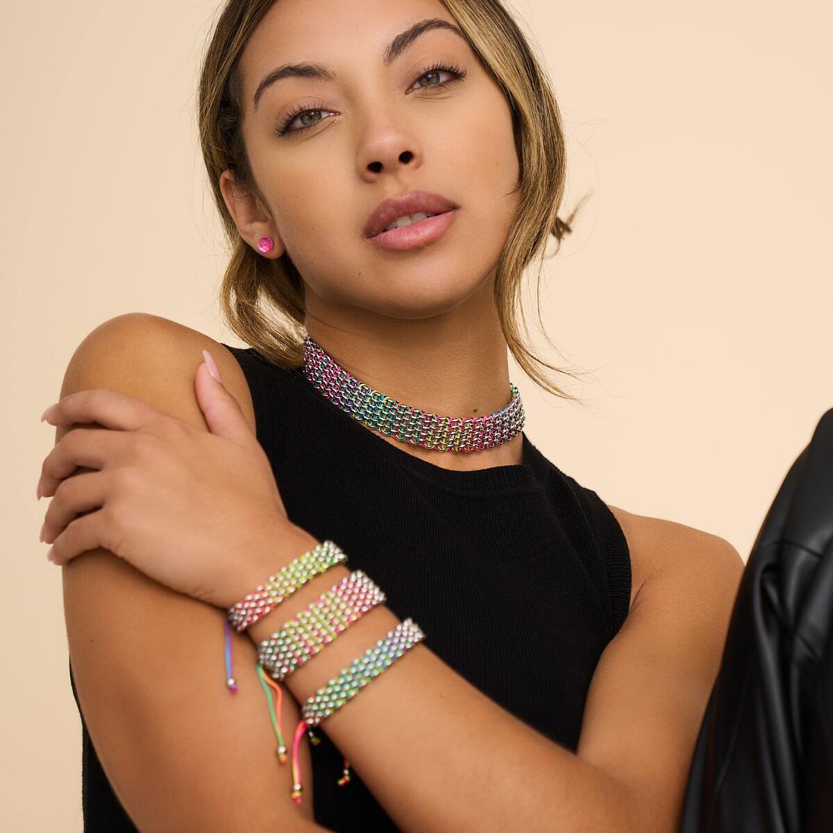 Spectre x Argent | Liens Kismet | Collier ras du cou de luxe