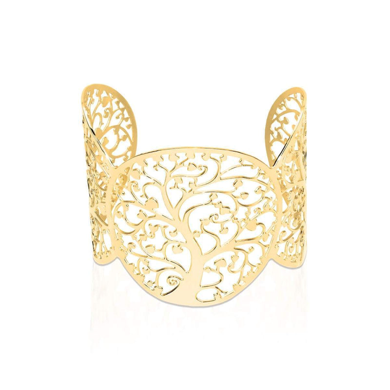 Arbre de vie | Or 18 carats | Manchette découpée au laser