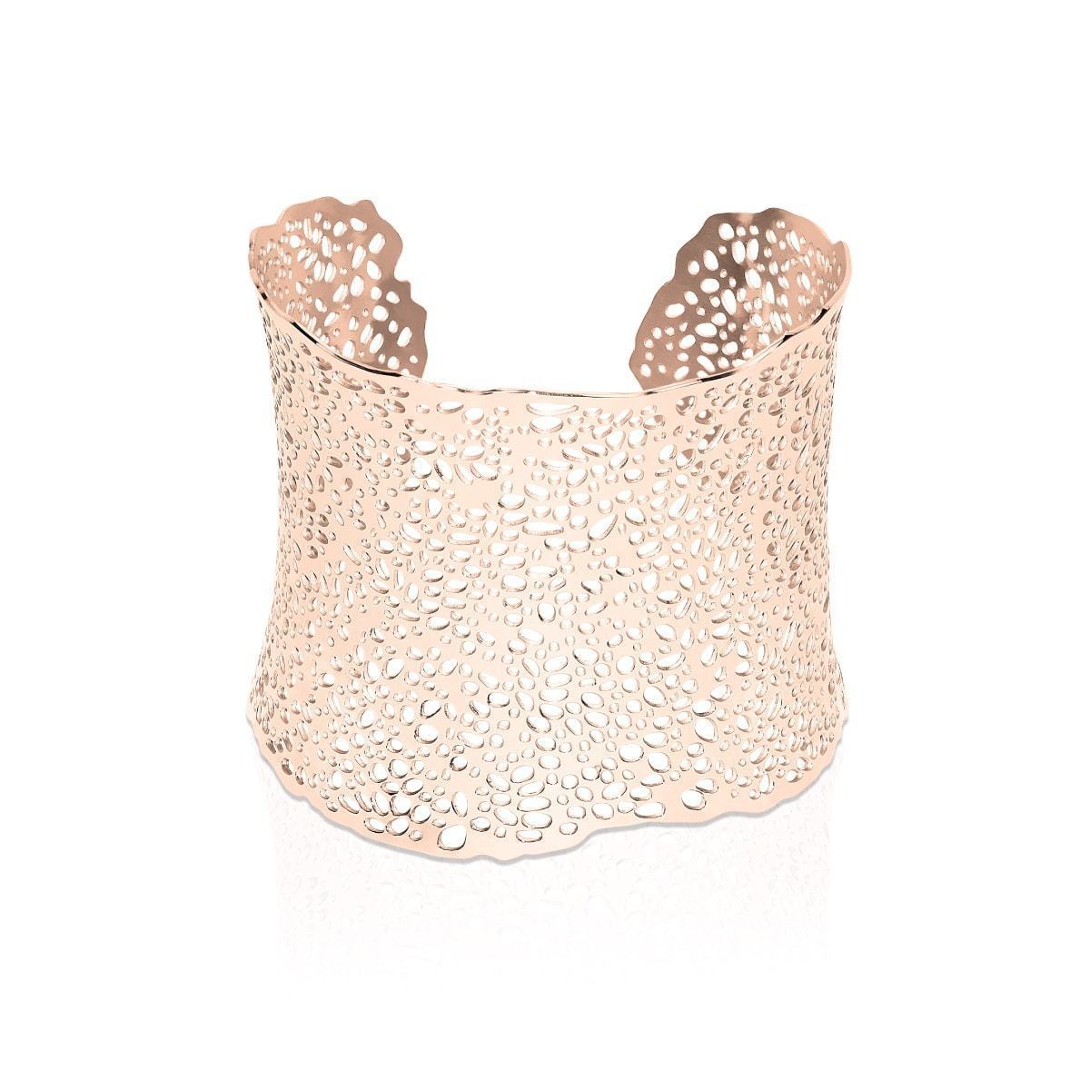 Corail | Or rose 18 carats | Manchette découpée au laser
