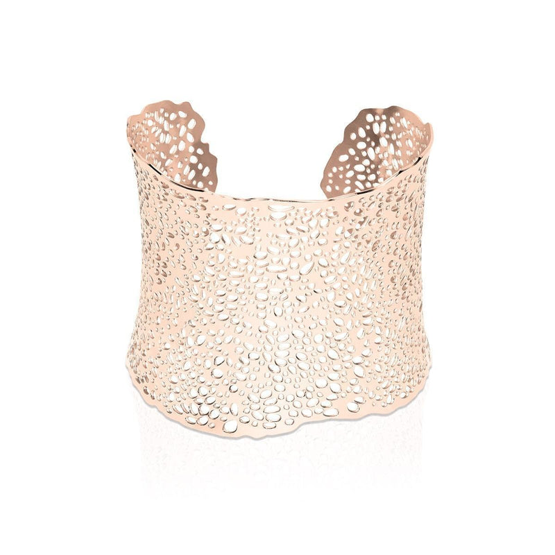 Corail | Or rose 18 carats | Manchette découpée au laser