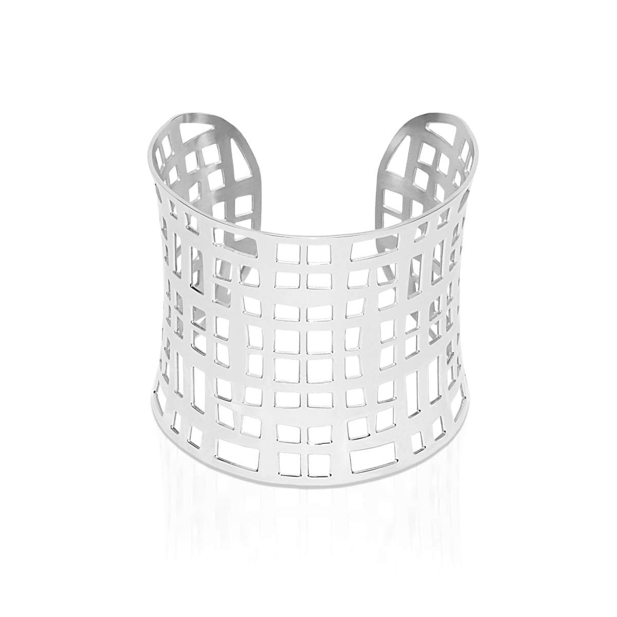 Lattice | Silver | Laser Cut Cuff