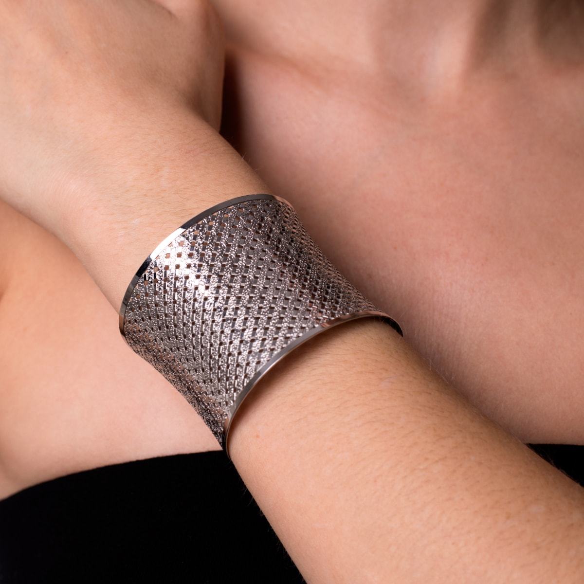 Metropolis | Argent | Manchette découpée au laser