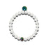 Pelé | Licorne Argent | Bracelet Diffuseur Pierre de Lave Blanche
