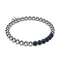 Argent x Noir | Bracelet Diffuseur Pierre de Lave