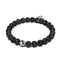 Vulcain | Diffuseur de pierre de lave noire | Argent | Bracelet Expression