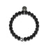 Vulcain | Diffuseur de pierre de lave noire | Argent | Bracelet Expression