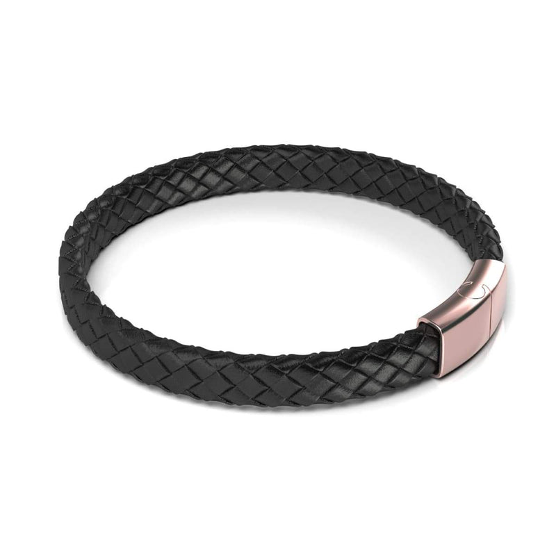 Or rose 18 carats | Tresse infini | Mini-bracelet en cuir