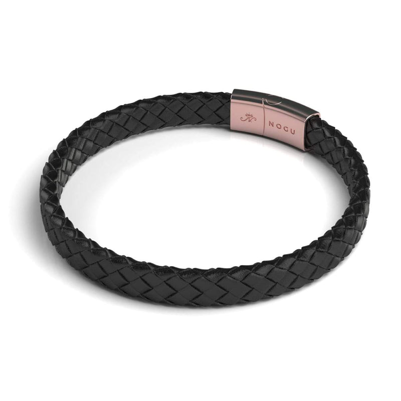 Or rose 18 carats | Tresse infini | Mini-bracelet en cuir