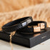 Bronze à canon | Tresse infini | Bracelet en cuir