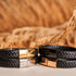 Bronze à canon | Tresse infini | Bracelet en cuir