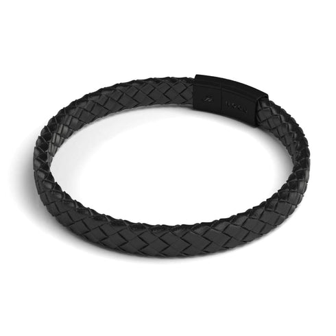 Gunmetal | Infinity Braid | Mini Leather Bracelet