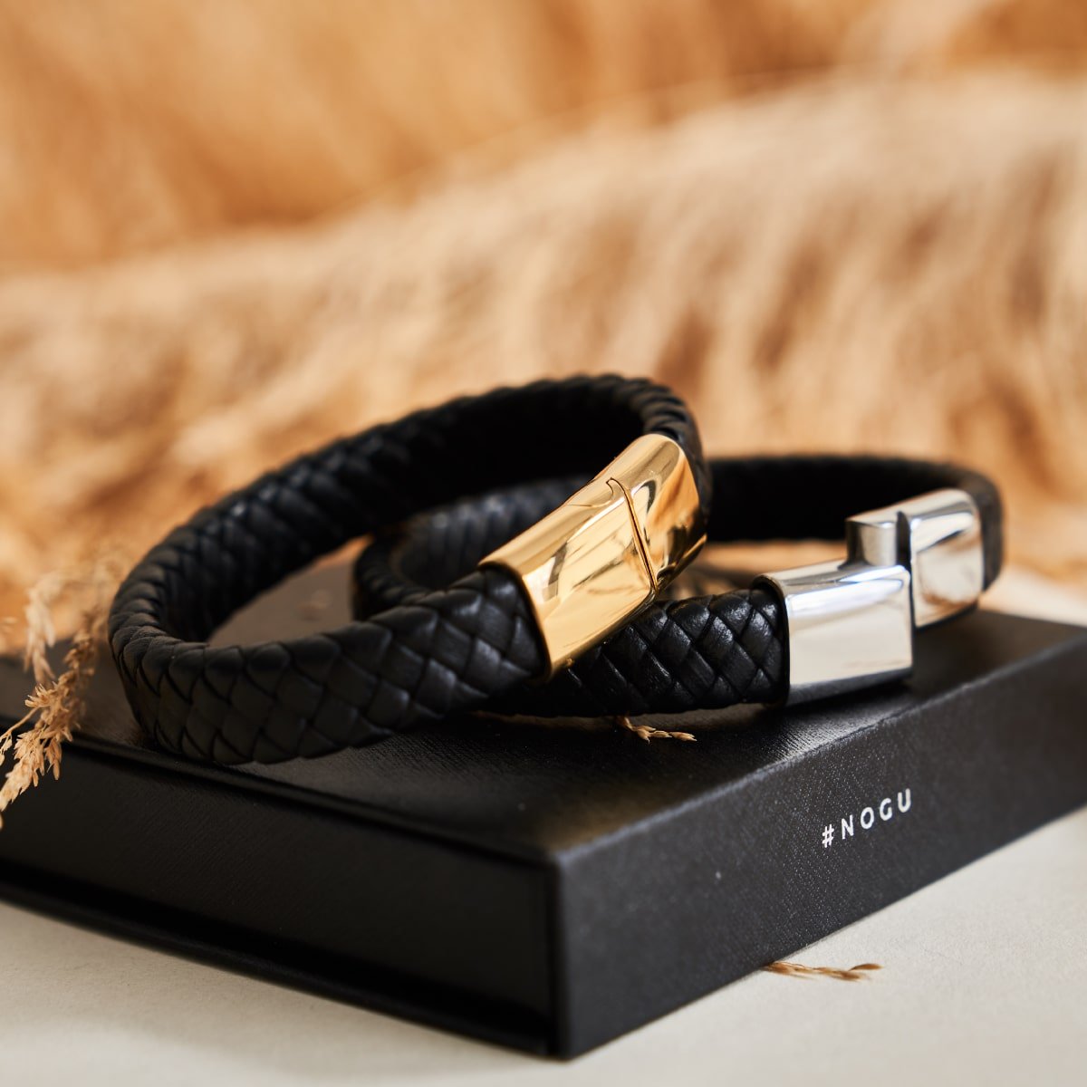 Argent | Tresse infini | Bracelet en cuir