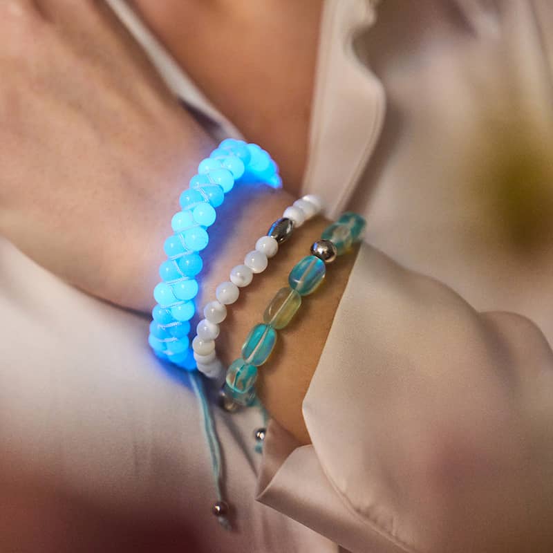 Azure x Ultramarine | Lumos Ceramic | Vitality Macrame Bracelet