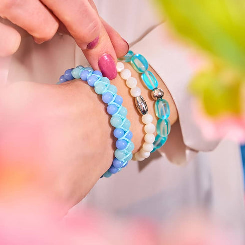 Azure x Ultramarine | Lumos Ceramic | Vitality Macrame Bracelet
