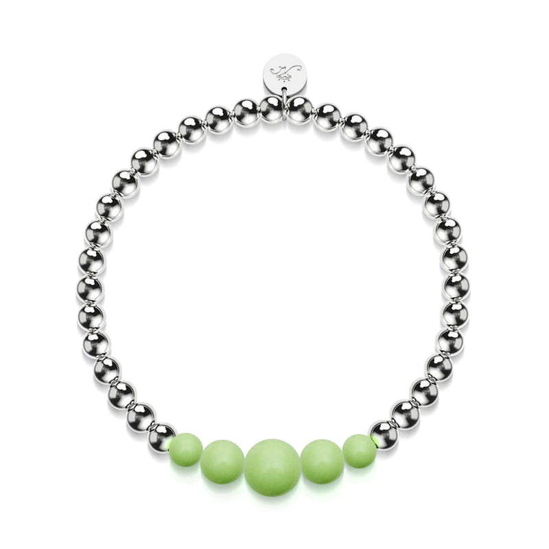 Lime | Silver | Lumos Ceramic Expression Bracelet