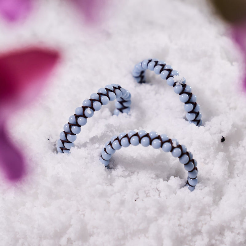 Bleu lunaire | Céramique Lumos | Bracelet Vitalité Macramé