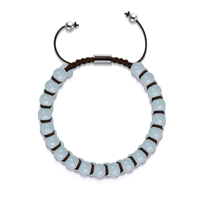 Bleu lunaire | Céramique Lumos | Bracelet Vitalité Macramé