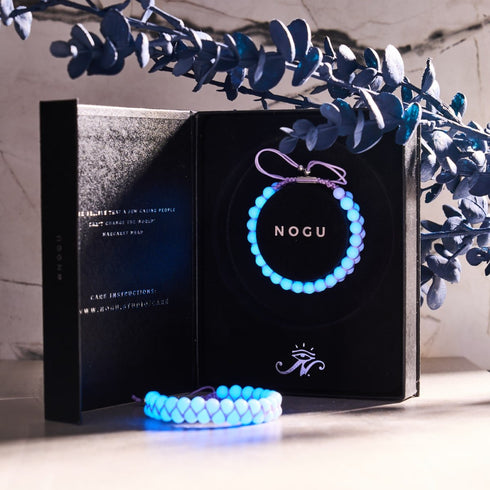 Porcelaine violette | Céramique Lumos | Bracelet Vitalité Macramé