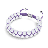 Porcelaine violette | Céramique Lumos | Bracelet Vitalité Macramé
