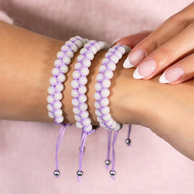Purple Porcelain | Lumos Ceramic | Vitality Macrame Bracelet