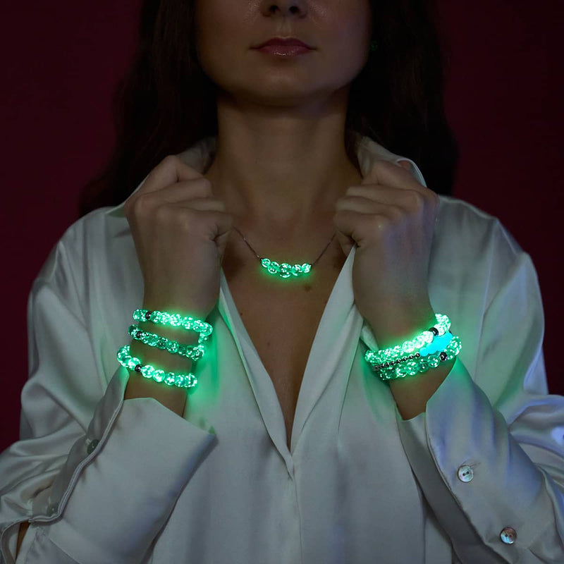 Sarcelle | Argent | Bracelet d'expression en céramique Lumos