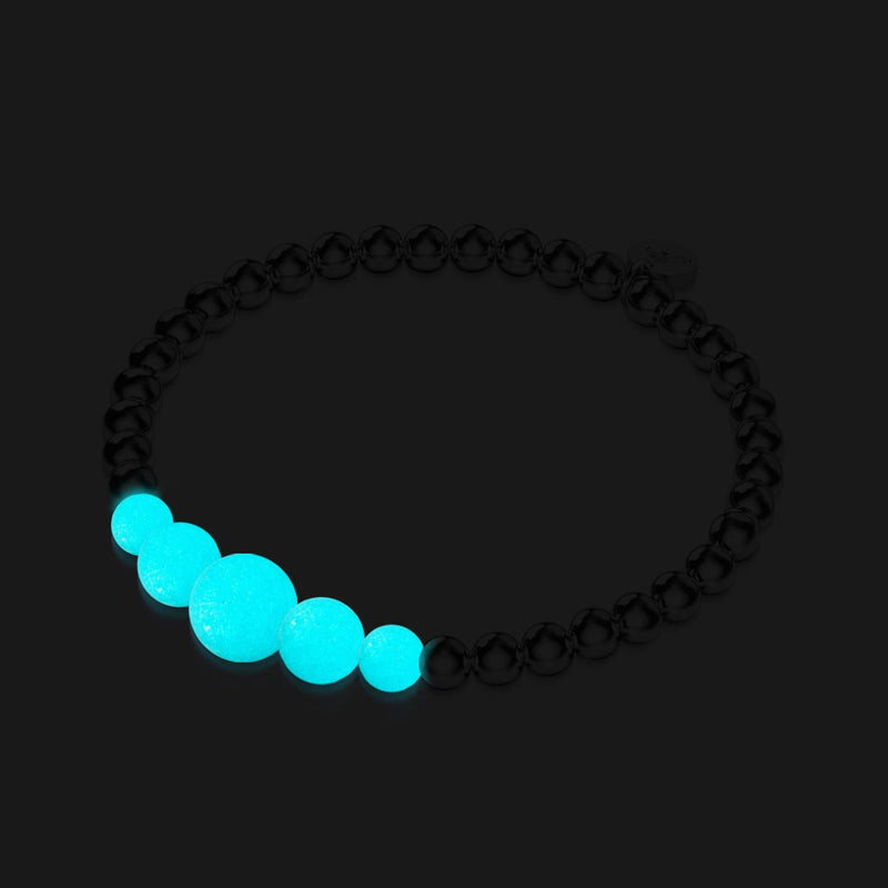 Sarcelle | Argent | Bracelet d'expression en céramique Lumos