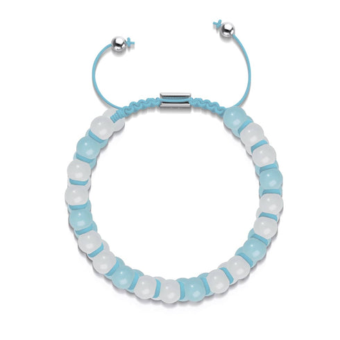 Ultramarine x Porcelain | Lumos Ceramic | Vitality Macrame Bracelet