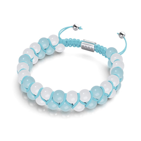 Ultramarine x Porcelain | Lumos Ceramic | Vitality Macrame Bracelet