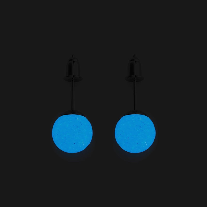 Azure | .925 Sterling Silver | Lumos Ceramic Stud Earrings