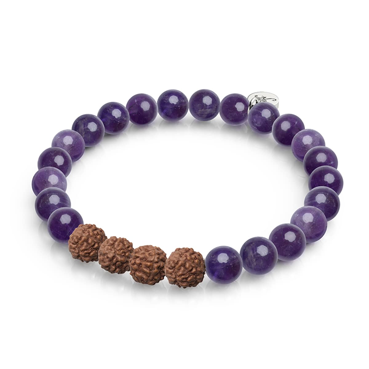 Astral | Améthyste x Rudraksha | Bracelet Mala