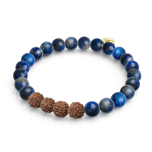 Divination | Lapis x Rudraksha | Mala Bracelet