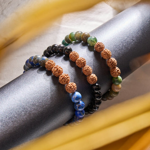 Enlightenment | Canada Jade x Rudraksha |  Mala Bracelet