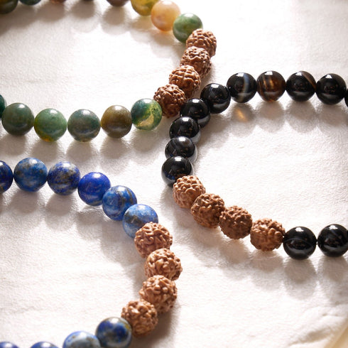 Enlightenment | Canada Jade x Rudraksha |  Mala Bracelet