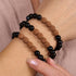 Feng Shui | Agate ligne noire x Rudraksha | Bracelet Mala