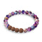 Gaïa | Régalite violette x Rudraksha | Bracelet Mala