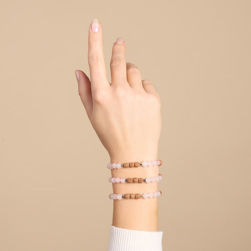 Loi d'Attraction | Pierre précieuse Rudraksha | Bracelet Mala