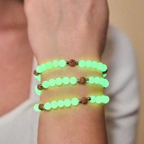 Lumière du Nirvana | Pierre précieuse x Lumos Rudraksha | Bracelet Mala