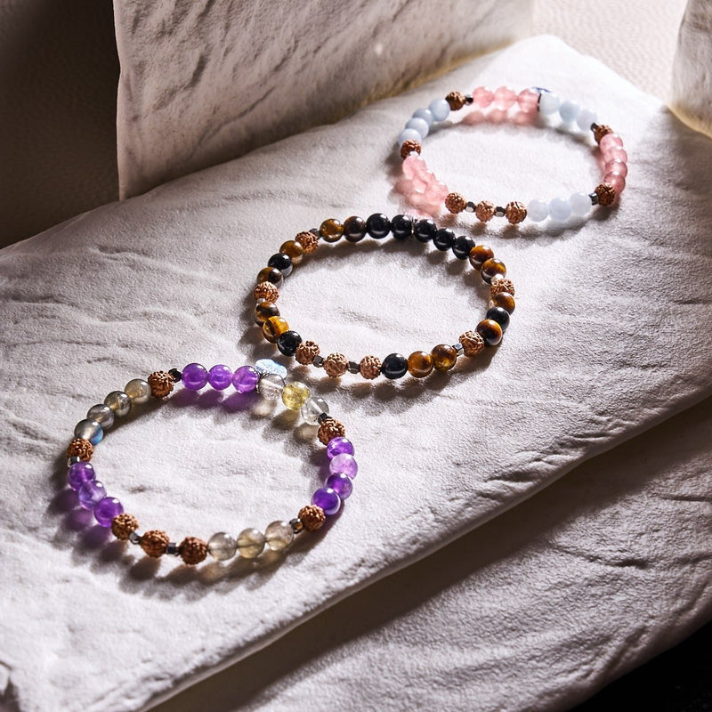 Métaphysique | Pierre précieuse Rudraksha | Bracelet Mala