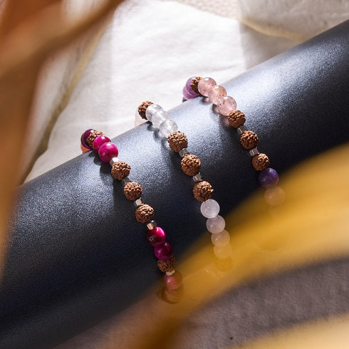 Namaste | Gemstone Rudraksha |  Mala Bracelet