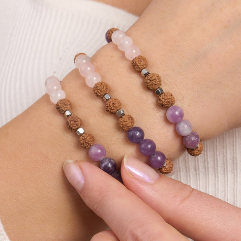 Namaste | Gemstone Rudraksha |  Mala Bracelet