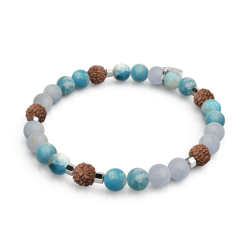Prana | Pierre précieuse Rudraksha | Bracelet Mala