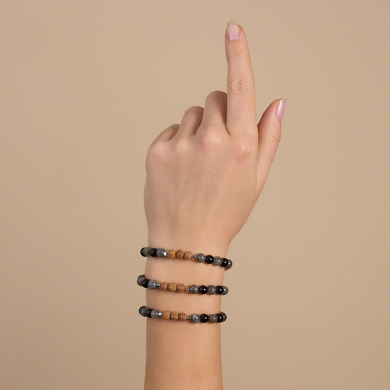 Sensei | Gemstone Rudraksha | Mala Bracelet