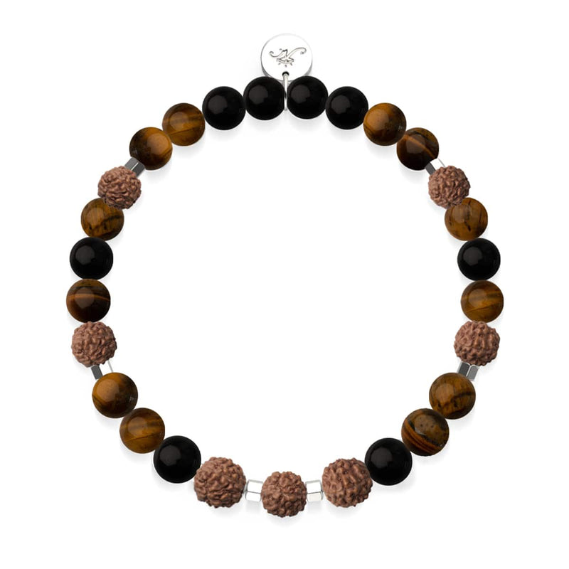 Chaman | Pierre précieuse Rudraksha | Bracelet Mala